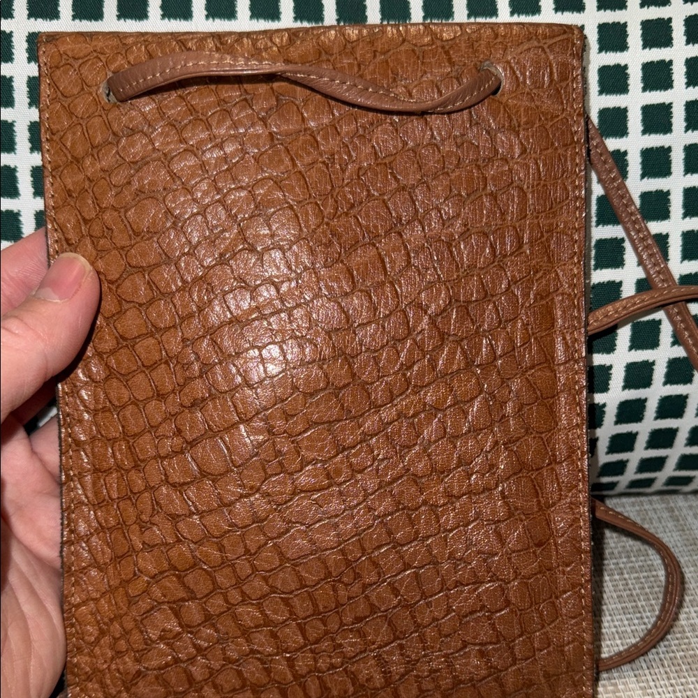 Brown Textured Crossbody Bag - Picture 9 of 10